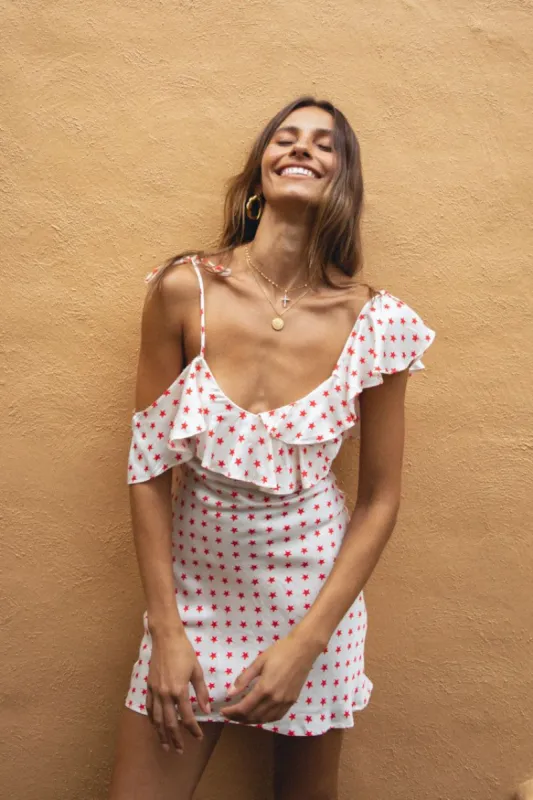 VRG GRL Feminine Muse Bias Cut Mini Dress // Star sold by Verge Girl