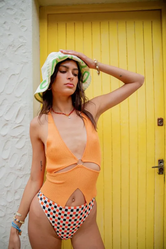 Sun-drenched Knit Top Orange sold by Verge Girl