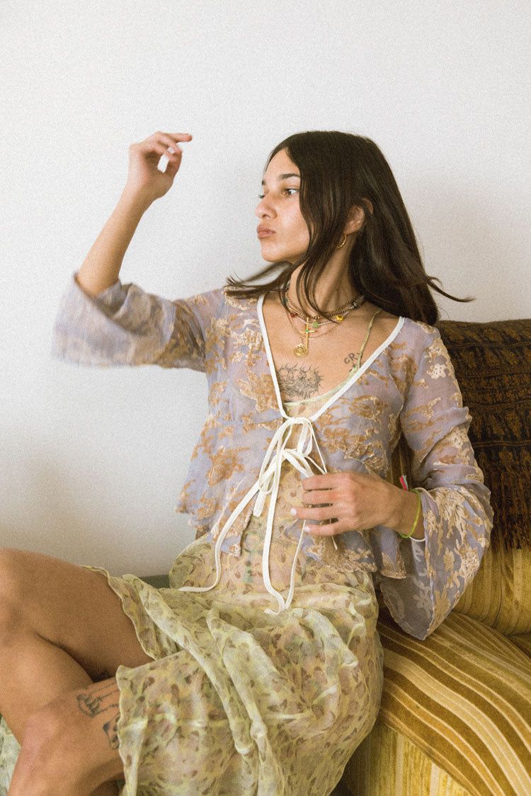 VRG GRL She's The Moment Tie Top // Lilac sold by Verge Girl product image thumbnail 2