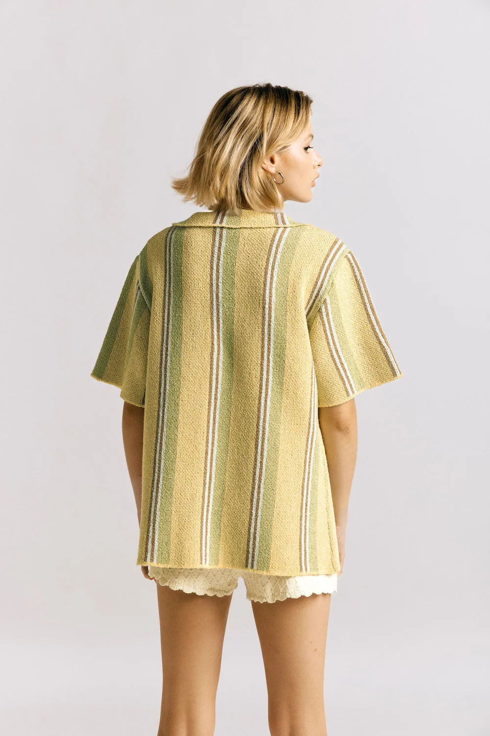 Harlow Knit Shirt Yellow Stripe sold by Verge Girl product image thumbnail 2