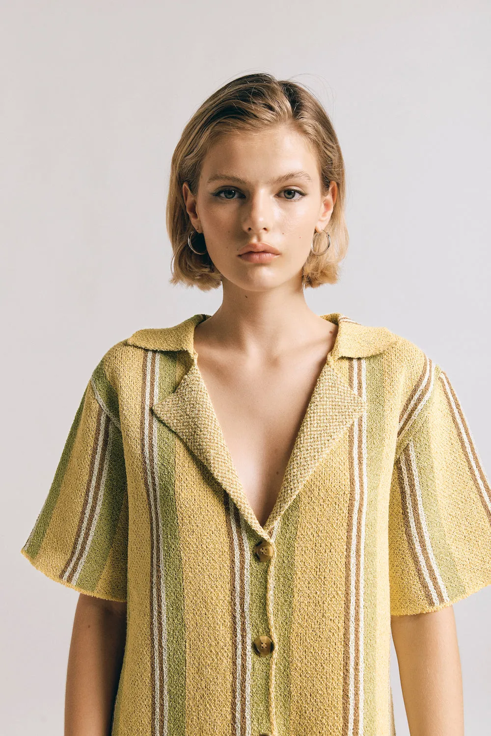Harlow Knit Shirt Yellow Stripe sold by Verge Girl product image thumbnail 5