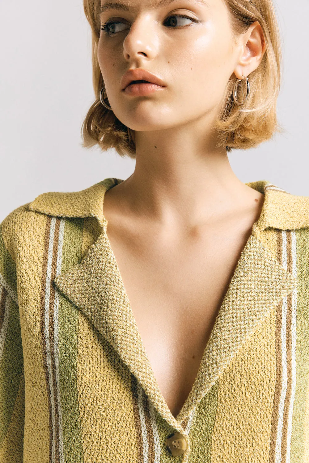 Harlow Knit Shirt Yellow Stripe sold by Verge Girl product image thumbnail 4
