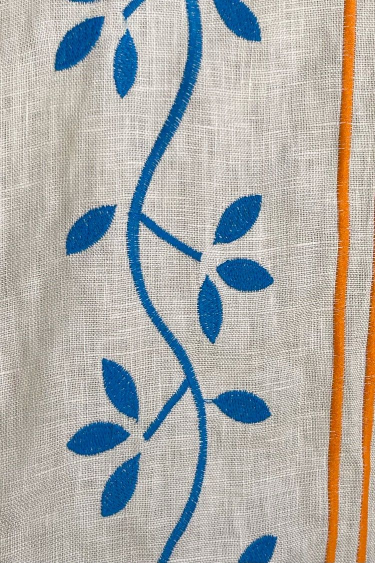 VRG GRL Sunsets In Capri Linen Button Up Shirt // Natural sold by Verge Girl product image thumbnail 10