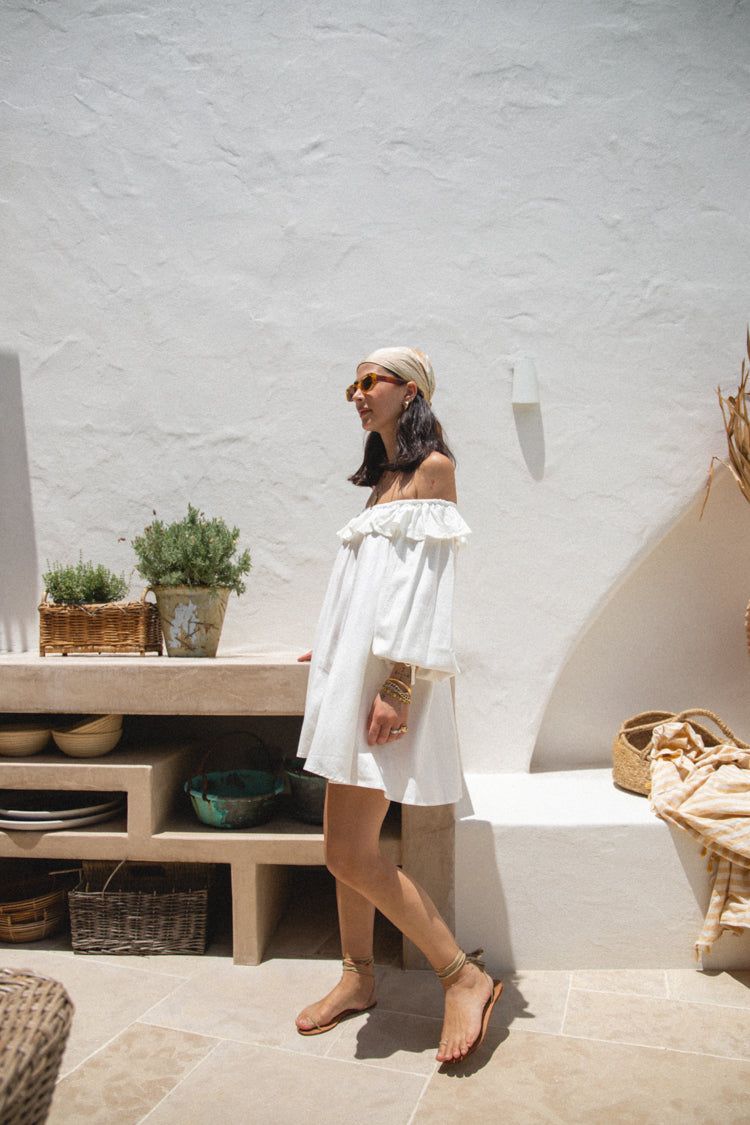 VRG GRL Parc De La Ciutadella Mini Dress // White sold by Verge Girl product image thumbnail 4