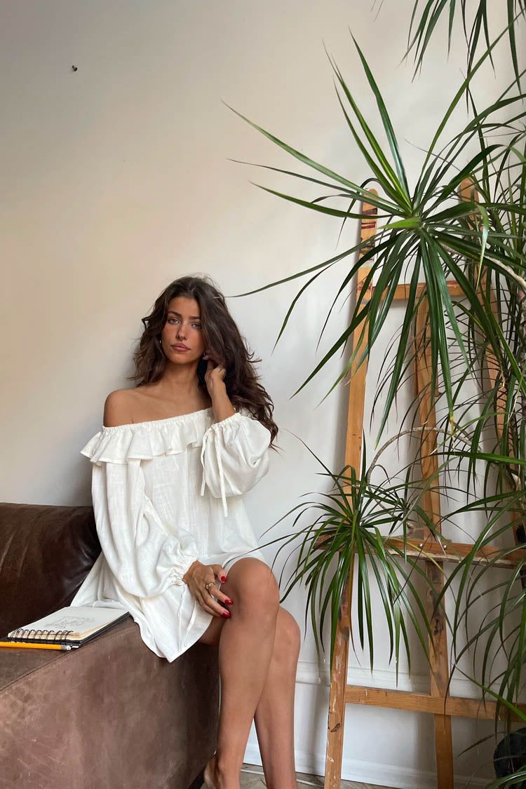 VRG GRL Parc De La Ciutadella Mini Dress // White sold by Verge Girl product image thumbnail 3