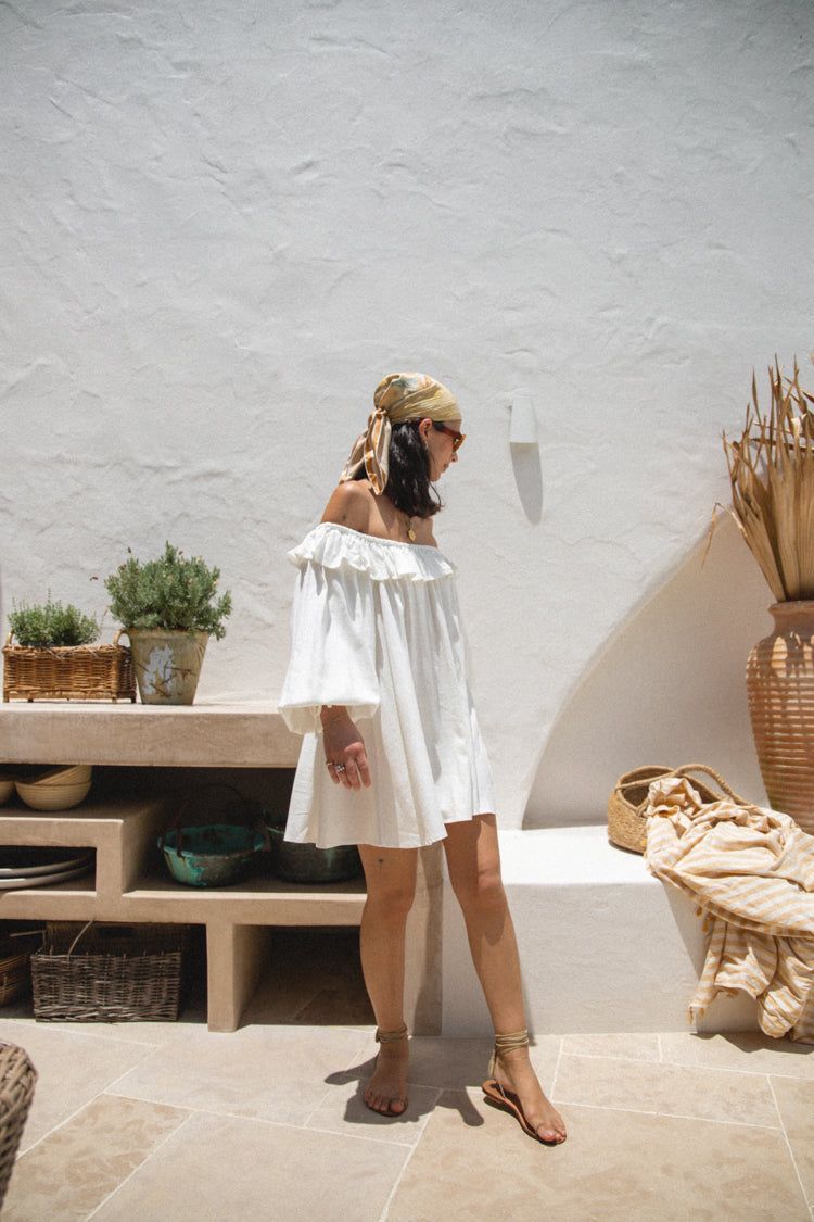 VRG GRL Parc De La Ciutadella Mini Dress // White sold by Verge Girl