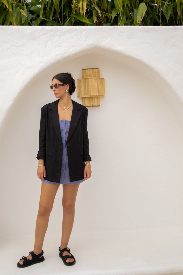 Escena Linen Blazer Black sold by Verge Girl product image thumbnail 4