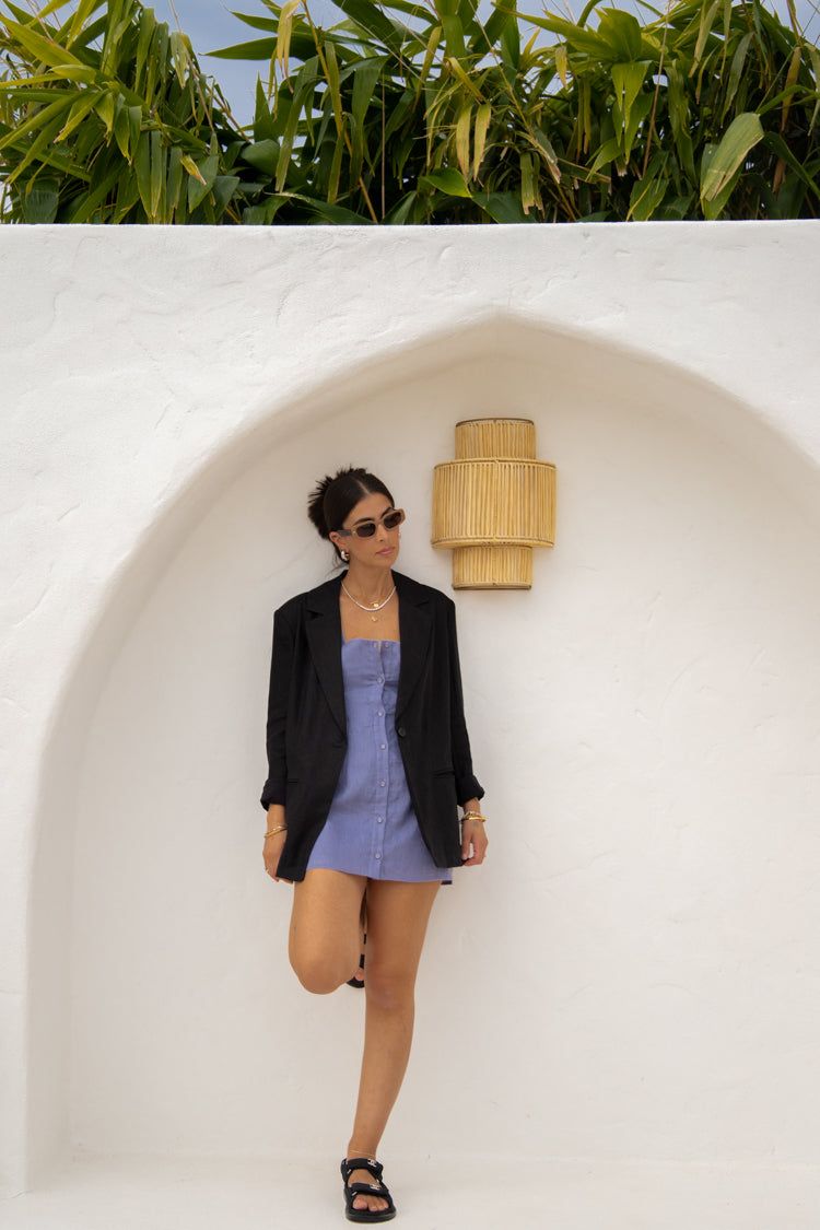 Escena Linen Blazer Black sold by Verge Girl product image thumbnail 3