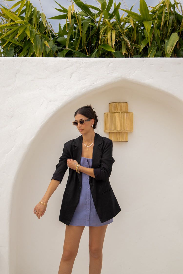 Escena Linen Blazer Black sold by Verge Girl product image thumbnail 2