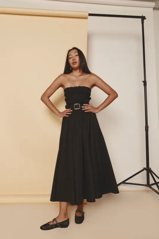 Eliana Midi Dress Black sold by Verge Girl