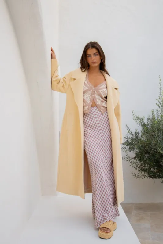 Ionian Isles Trench Coat Cream sold by Verge Girl