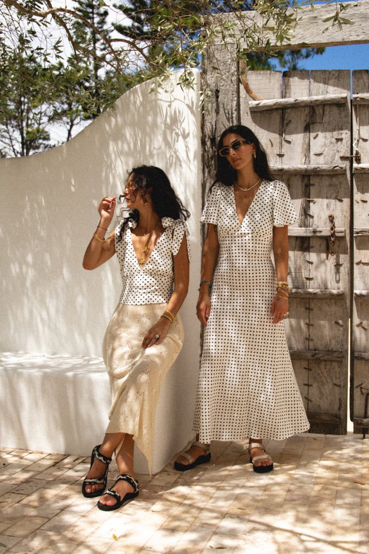 VRG GRL Summer Nostalgia Bias Cut Midi Dress // White sold by Verge Girl product image thumbnail 3