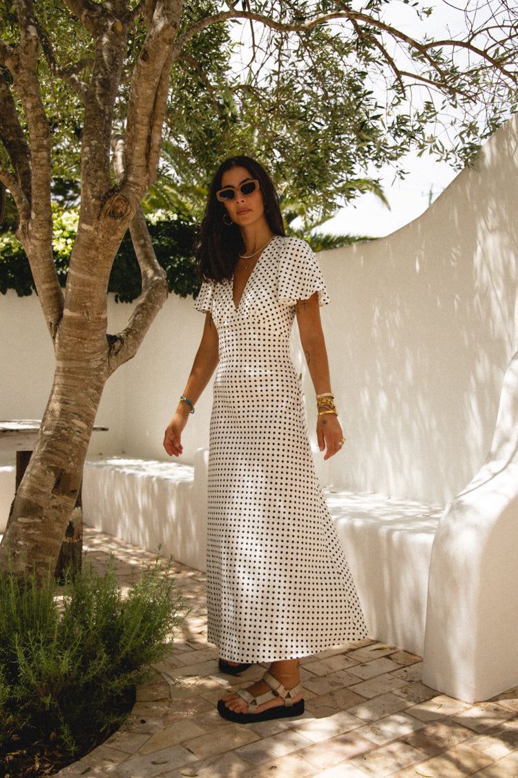 VRG GRL Summer Nostalgia Bias Cut Midi Dress // White sold by Verge Girl product image thumbnail 2