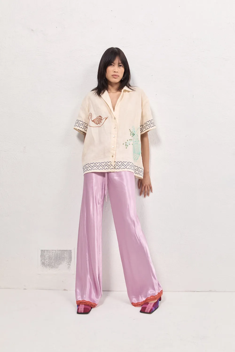 Josefin Satin Pants Lilac sold by Verge Girl product image thumbnail 5