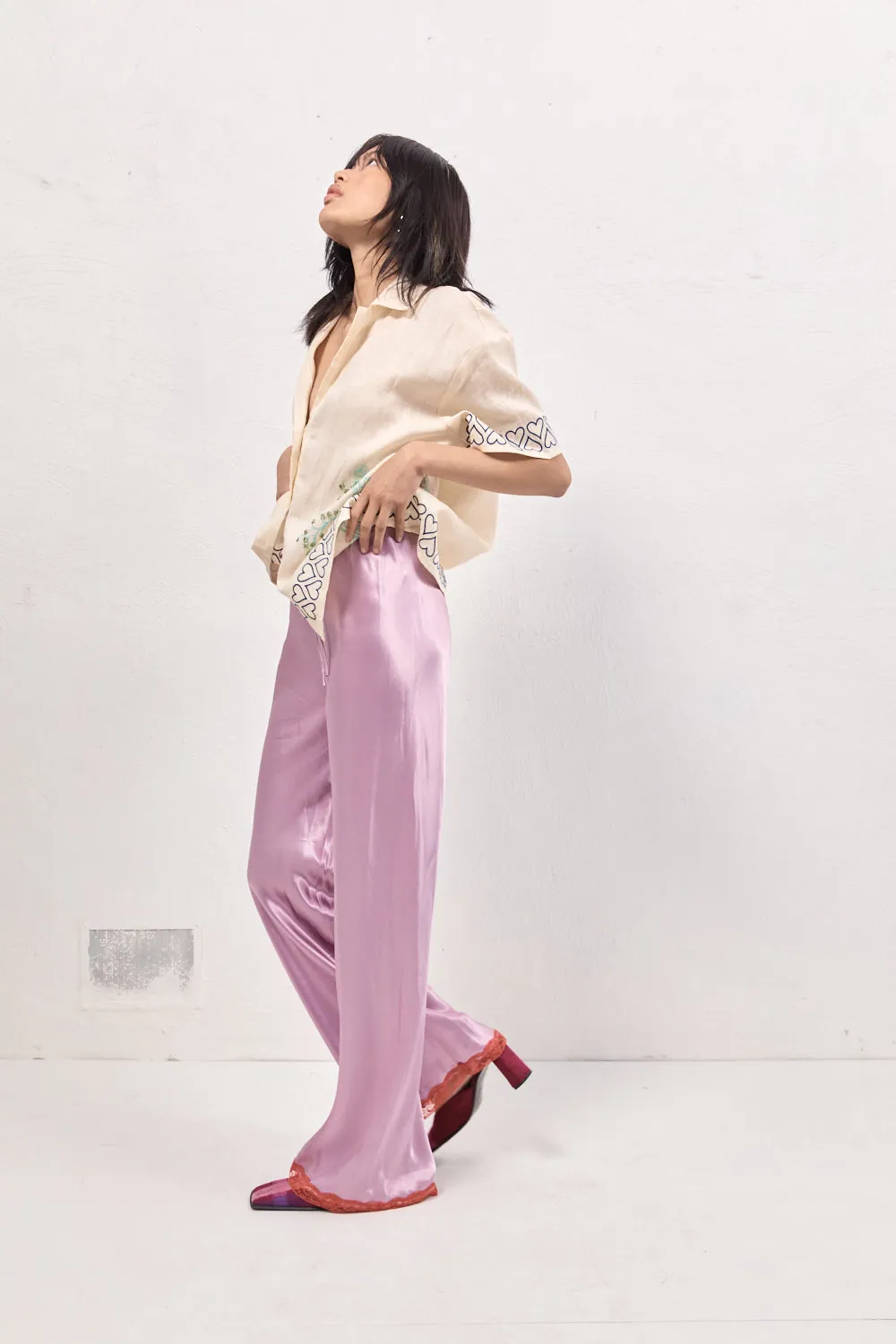 Josefin Satin Pants Lilac sold by Verge Girl product image thumbnail 2
