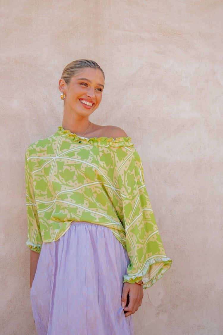 Desert Orchid Tunic Top Lime sold by Verge Girl product image thumbnail 2