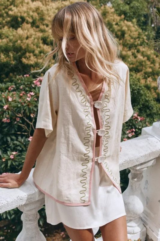 Cultivate Linen Shirt Swirl sold by Verge Girl