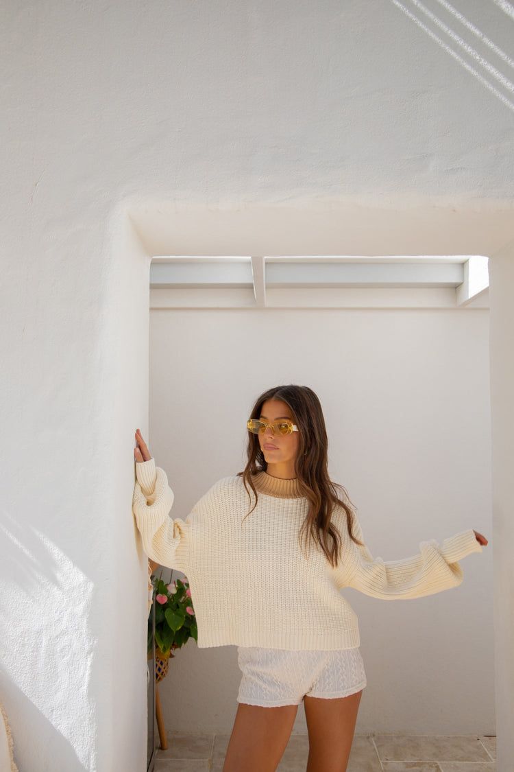 Energy Shift Knit Jumper Cream sold by Verge Girl product image thumbnail 3