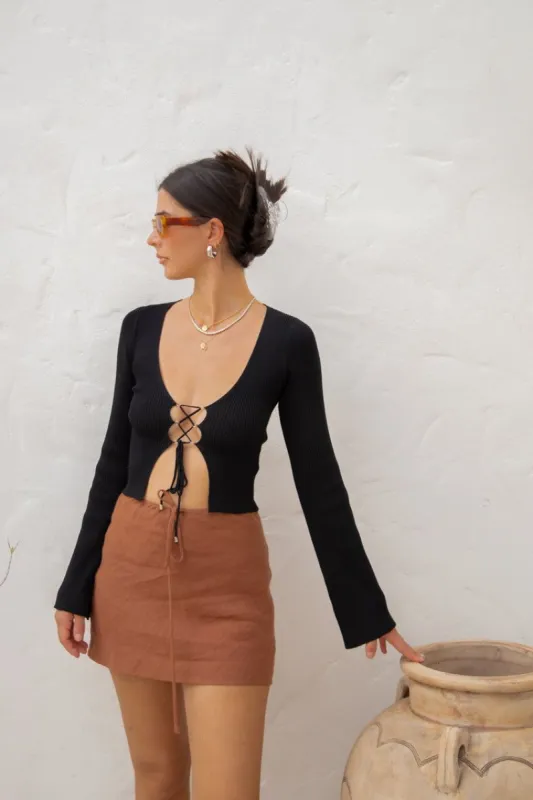 All In Knit Top Black sold by Verge Girl