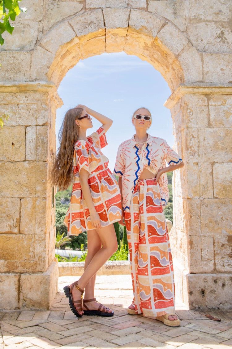 VRG GRL Odessa Linen Smock Mini Dress // Sunset Hour sold by Verge Girl product image thumbnail 4