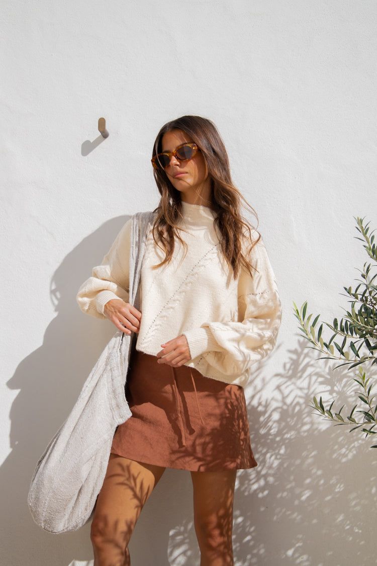 VRG GRL Romee Knit Jumper // Cream sold by Verge Girl product image thumbnail 3