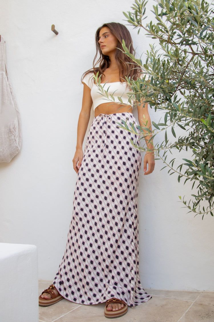 Agnes Bias Cut Maxi Skirt Mauve sold by Verge Girl product image thumbnail 6