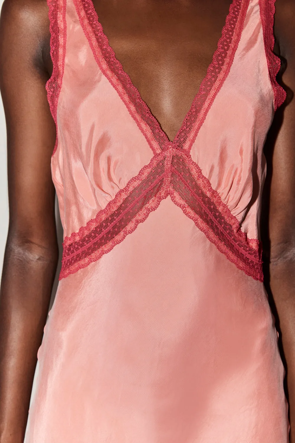 Meet Me On The Dance Floor Bias Cut Maxi Dress Coral sold by Verge Girl product image thumbnail 2