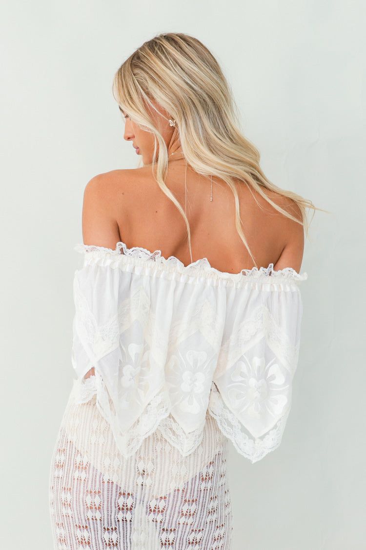 VRG GRL Pure Imagination Off-Shoulder Top // Cream sold by Verge Girl product image thumbnail 6