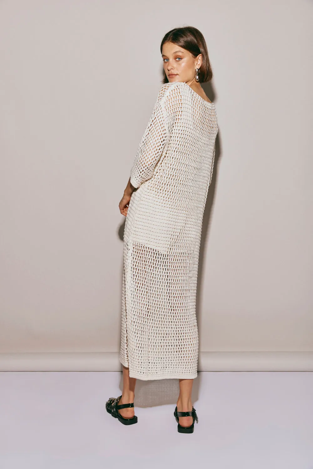 Cora Crochet Midi Dress Cream sold by Verge Girl product image thumbnail 5