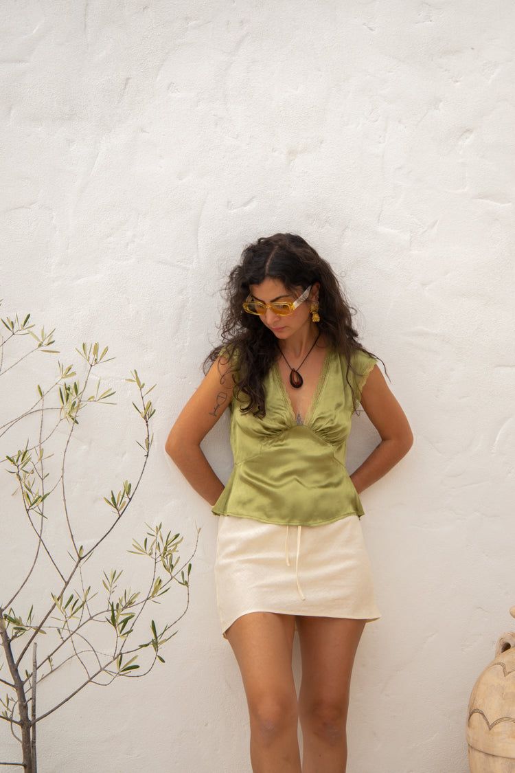 Vintage Lover Tie Back Top Olive sold by Verge Girl product image thumbnail 7