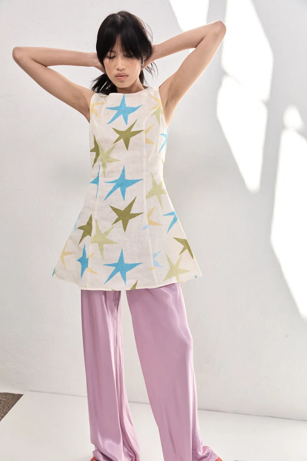 Esther Linen Mini Dress Star sold by Verge Girl product image thumbnail 2