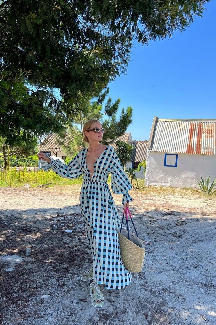 Solène Maxi Dress Check sold by Verge Girl product image thumbnail 3