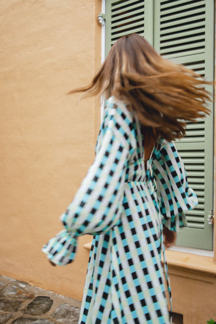 Solène Maxi Dress Check sold by Verge Girl product image thumbnail 2