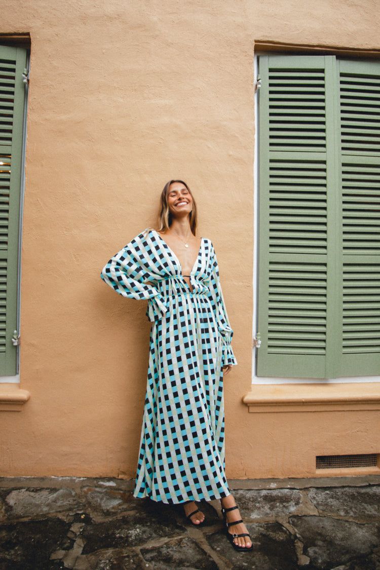 Solène Maxi Dress Check sold by Verge Girl product image thumbnail 4