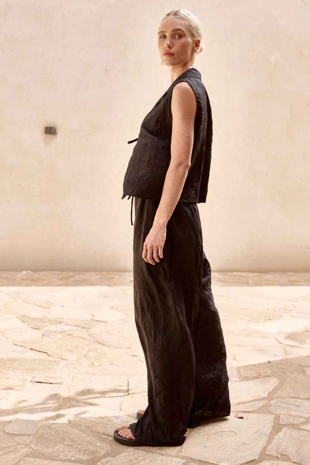 Nola Tie Front Top Black sold by Verge Girl product image thumbnail 3