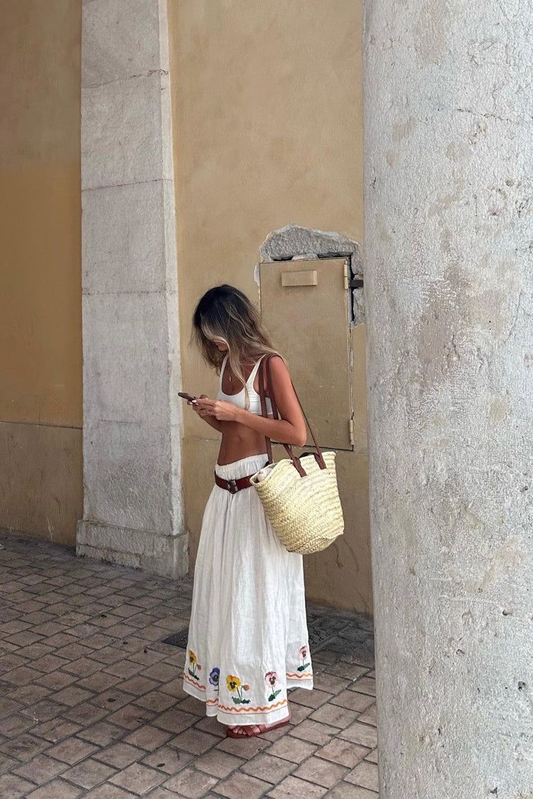 Fleuriste Linen Midi Skirt sold by Verge Girl product image thumbnail 3