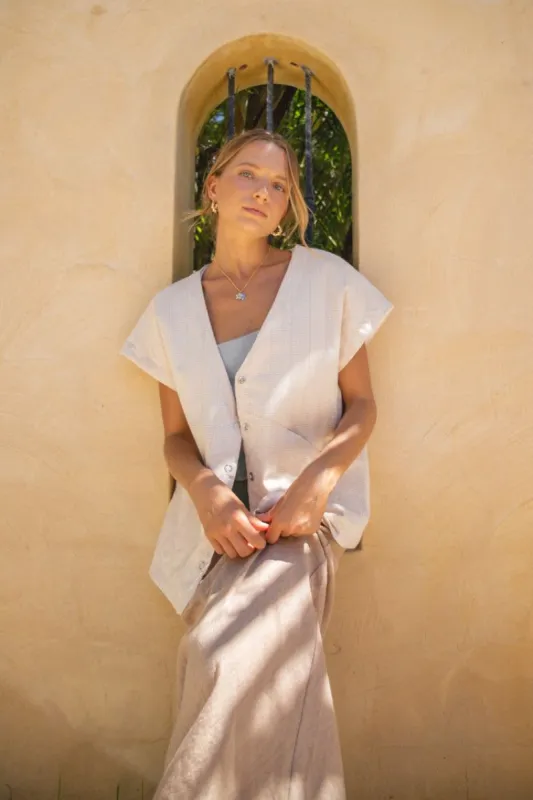 VRG GRL Valentina Vest // Beige sold by Verge Girl