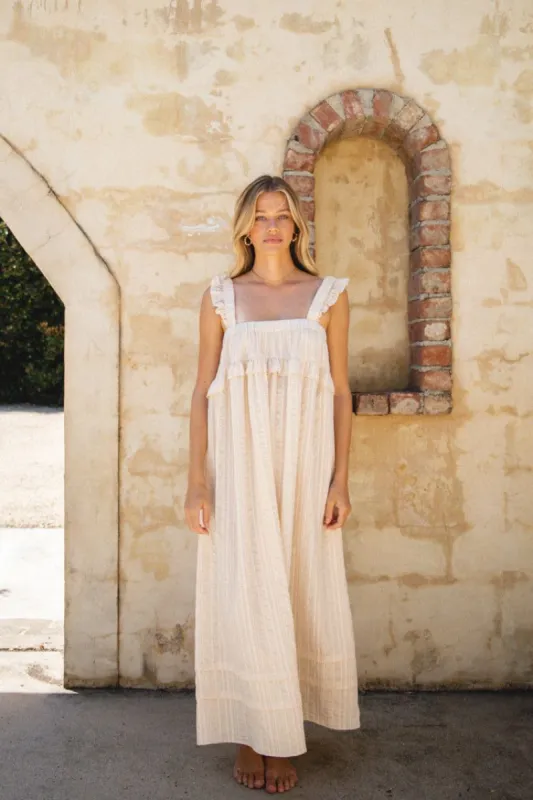 VRG GRL Curate & Create Smock Maxi Dress // Natural sold by Verge Girl