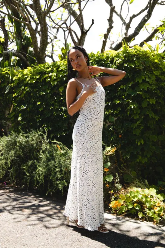 For The Love Bias Cut Maxi Dress Print made by Verge Girl