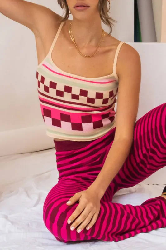 Sun Seeker Knit Cami Print sold by Verge Girl