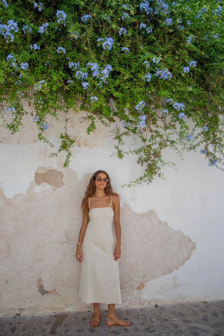 VRG GRL Floria Bias Cut Midi Dress // Cream sold by Verge Girl product image thumbnail 4