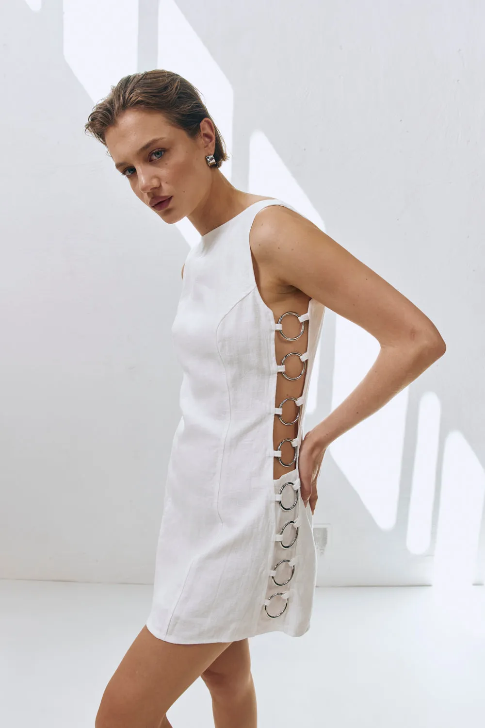 Discoteca Mini Dress White sold by Verge Girl