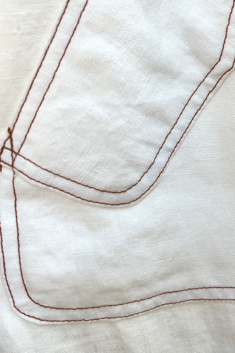 Cariño Linen Midi Skirt White sold by Verge Girl product image thumbnail 9