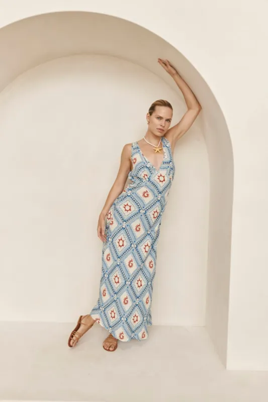 Monette Bias Cut Maxi Dress Blumarine sold by Verge Girl