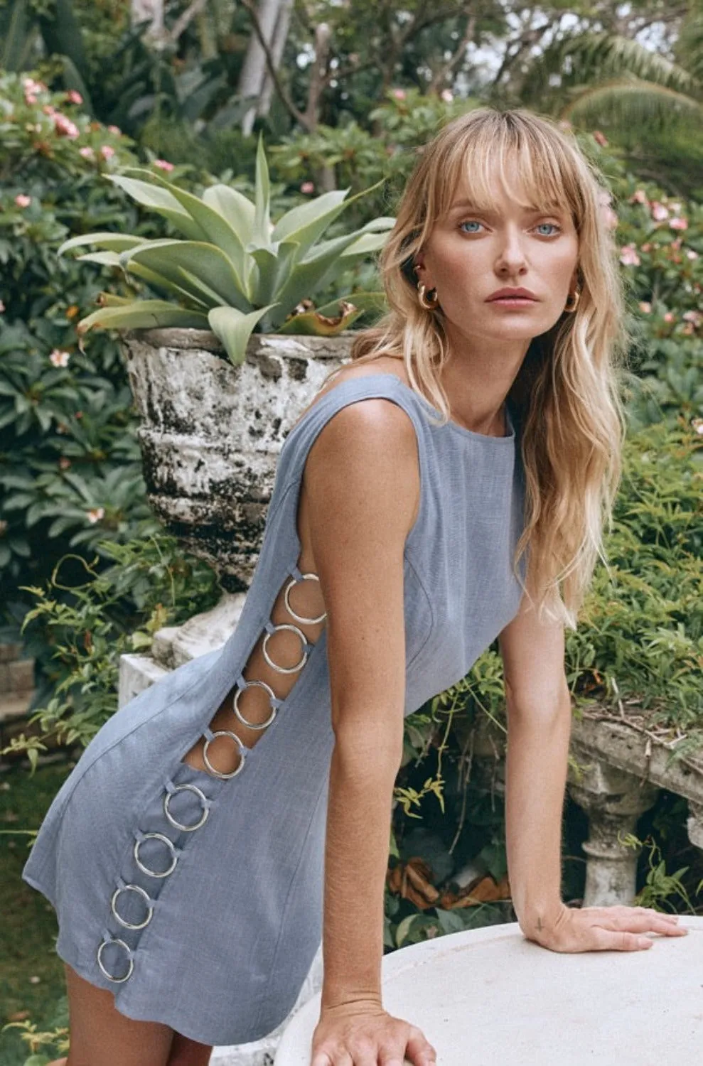 Discoteca Mini Dress Steel sold by Verge Girl