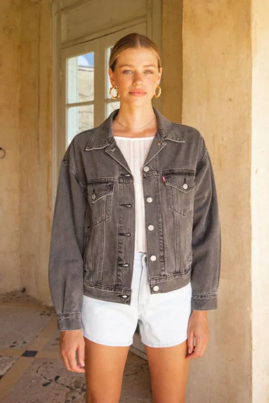 Levi's 90s Trucker Jacket Black sold by Verge Girl