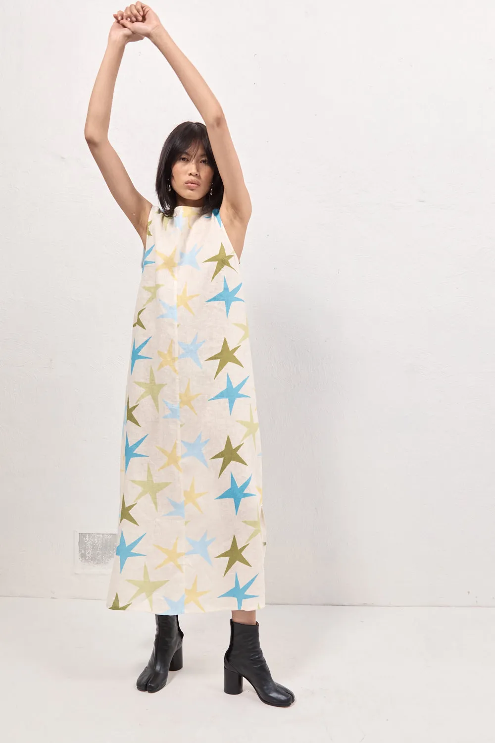 Ines Linen Maxi Dress Star sold by Verge Girl