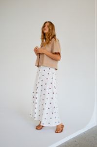 Love Language Midi Skirt White sold by Verge Girl