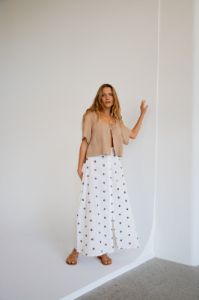 Love Language Midi Skirt White sold by Verge Girl