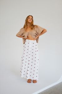 Love Language Midi Skirt White sold by Verge Girl
